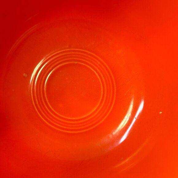 Vintage Fiesta Radioactive Red Mixing Bowl #4 CHIPS - Picture 7 of 9